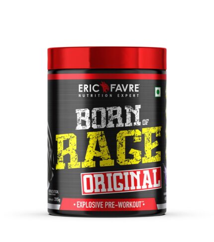 Eric Favre Born of Rage pre-workout Blueberry flavour front
