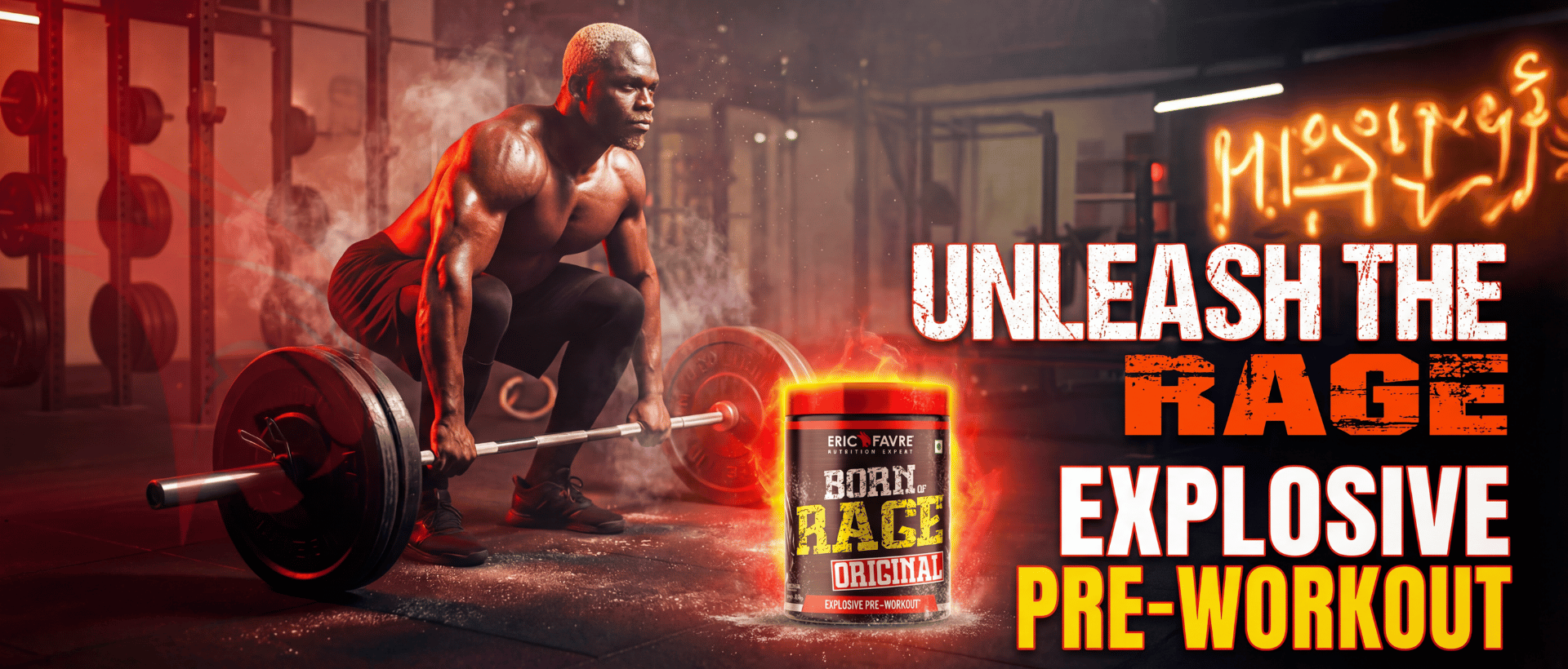 Eric Favre Born of Rage Original - Unleash the Rage Explosive Pre-Workout for Maximum Gym Performance